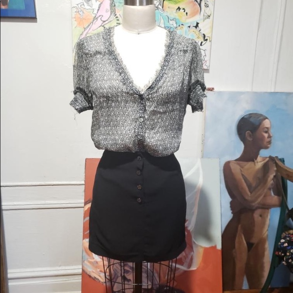Zadig et Voltaire Skirt and Silk Blouse